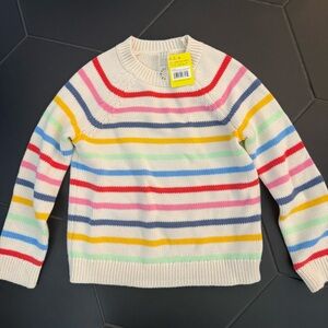 Primary Red and Cream Knit Sweater